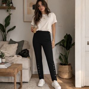 New Beate Heymann Street Tuxedo Pants NWT Couture Black Retail $175 Size 4